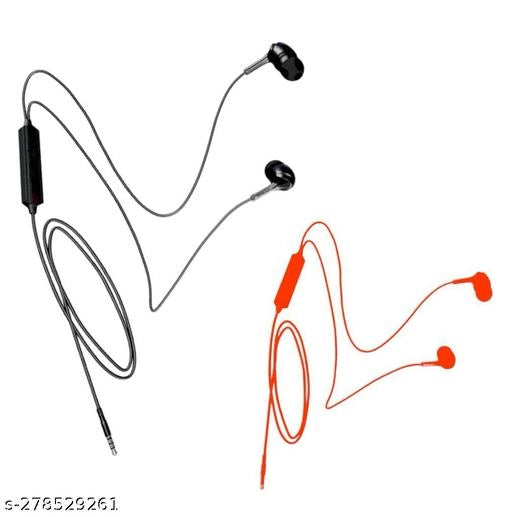 Wired Earphones (Multicolor, Pack of 2)