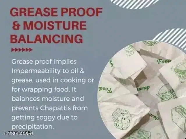 Food Wrapping Butter Paper Roll (Pack of 2, 25 m)