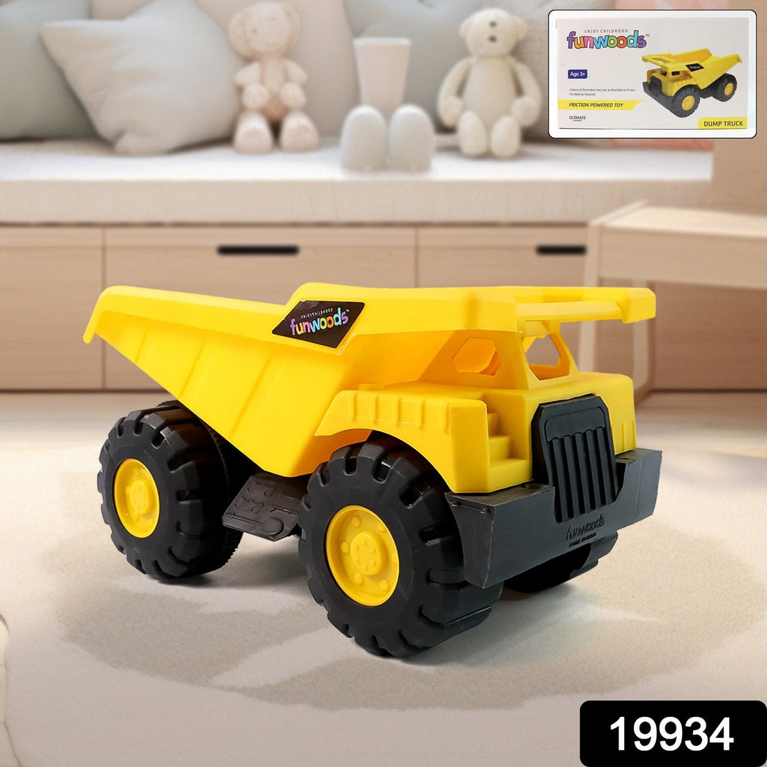Funwoods Friction-Powered Dump Truck Toy - (1 Pc)