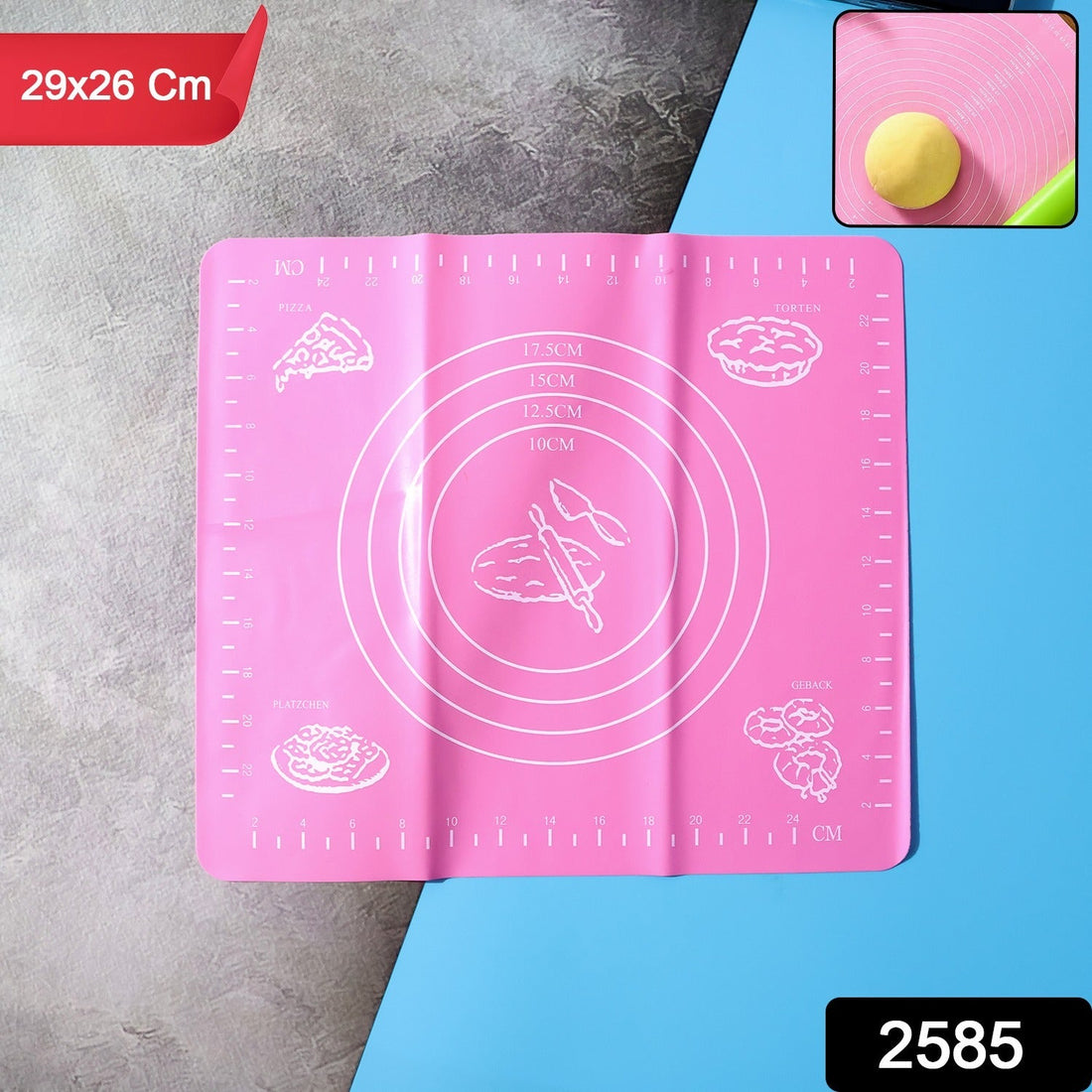 Non-Stick Dough Rolling & Baking Mat - (1 Pc / 29x26 Cm)