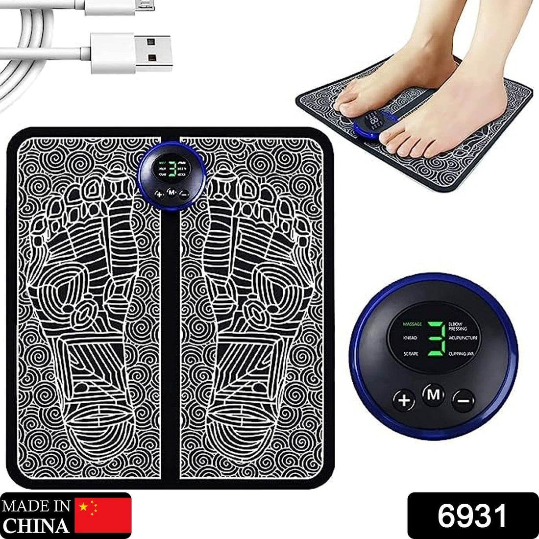 Deep kneading EMS foot massager for pain relief and circulation boost