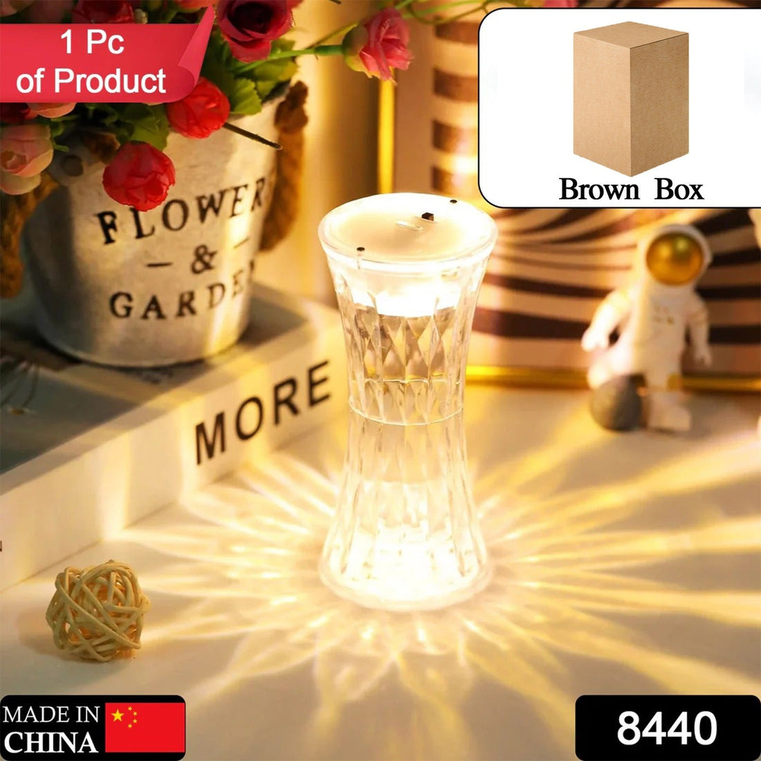 Crystal night light with soft lighting for bedrooms and nurseries