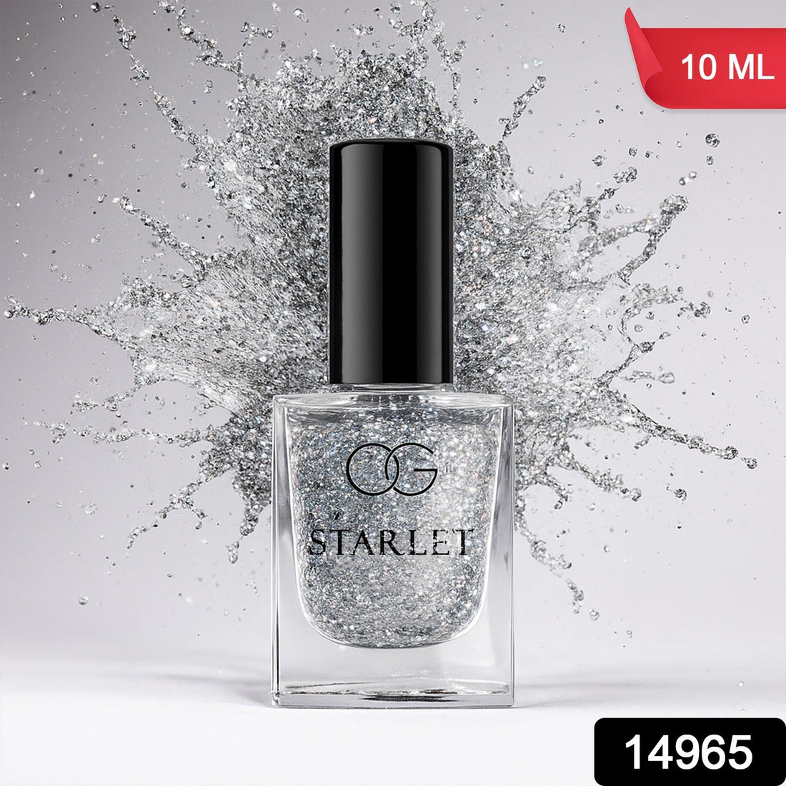 OG Beauty Silver Moonlight Starlet Glitter Nail Paint (10 ML / 1 Pc)
