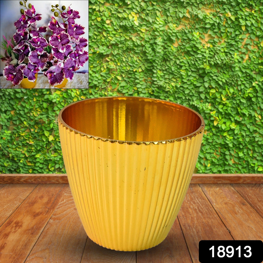 Plastic Flower Valencia (Pot) Home and Outdoor (1 Pc)