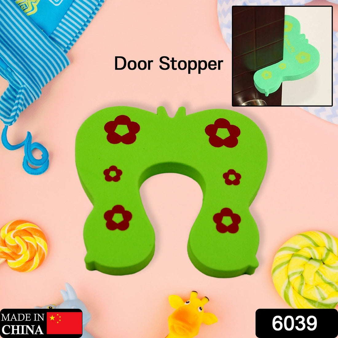 Baby safety door guard, cute animal design, protects fingers from pinching