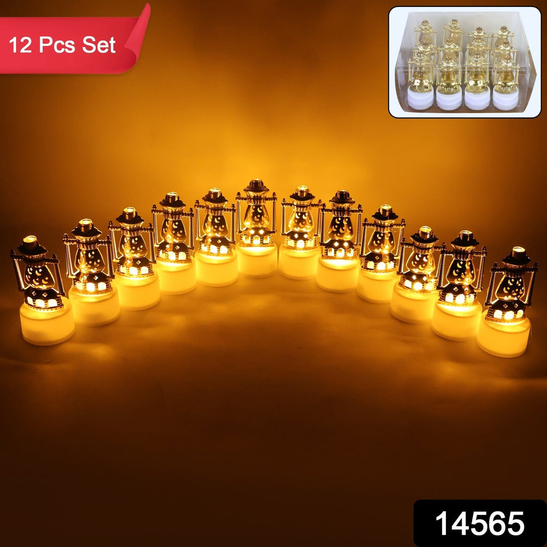 Vintage Lantern Style Decorative Flameless LED Candles (12 Pc)