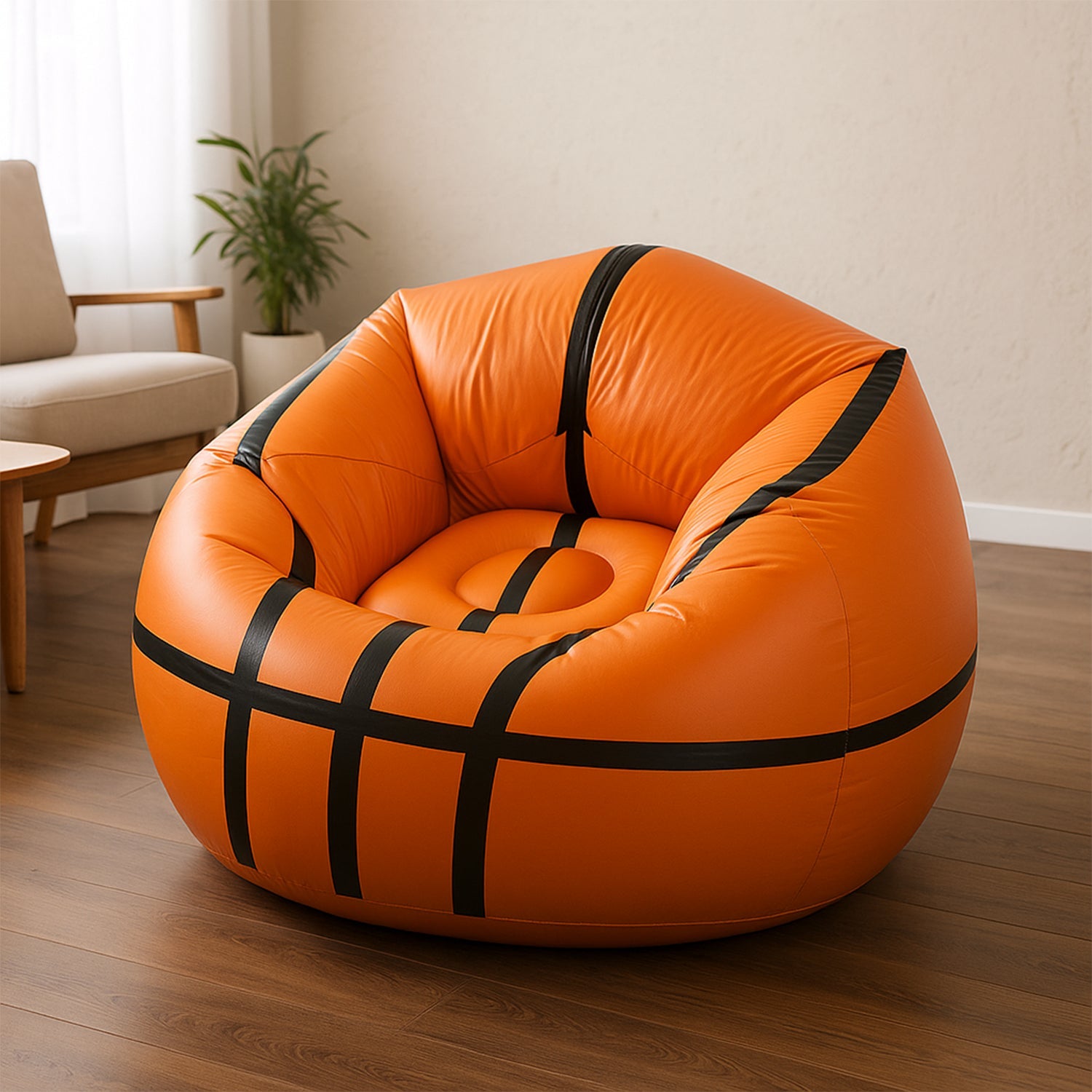 Foldable Sofa, Cartoon Style Inflatable Folding Chair, Ball Chair, Inflatable Sofa for Adults, Kids size (110cm x 85cm)