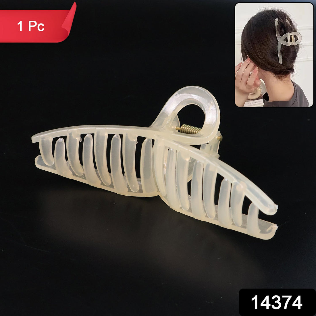 Big Plastic Hair Claw Clips Strong Clips (1 Pc / Mix Color), Hair accessories