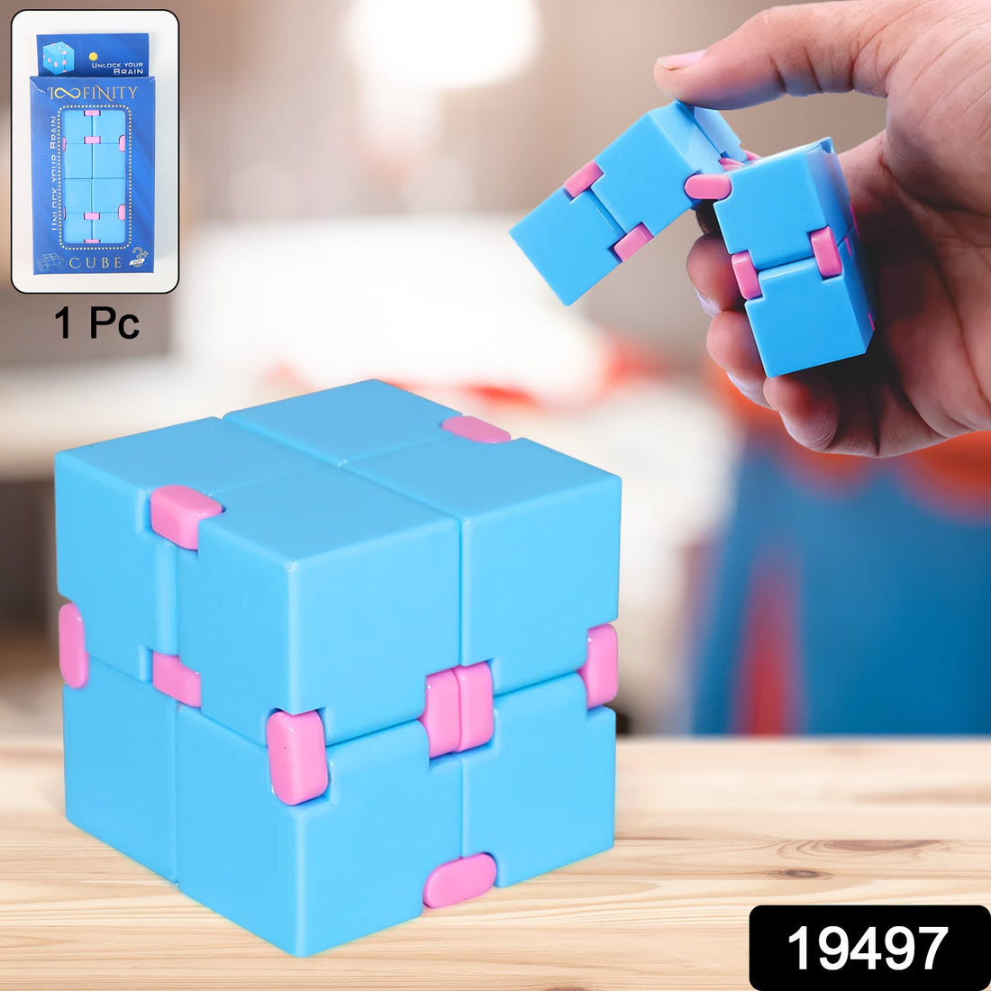Blue & Pink Plastic Infinity Fidget 