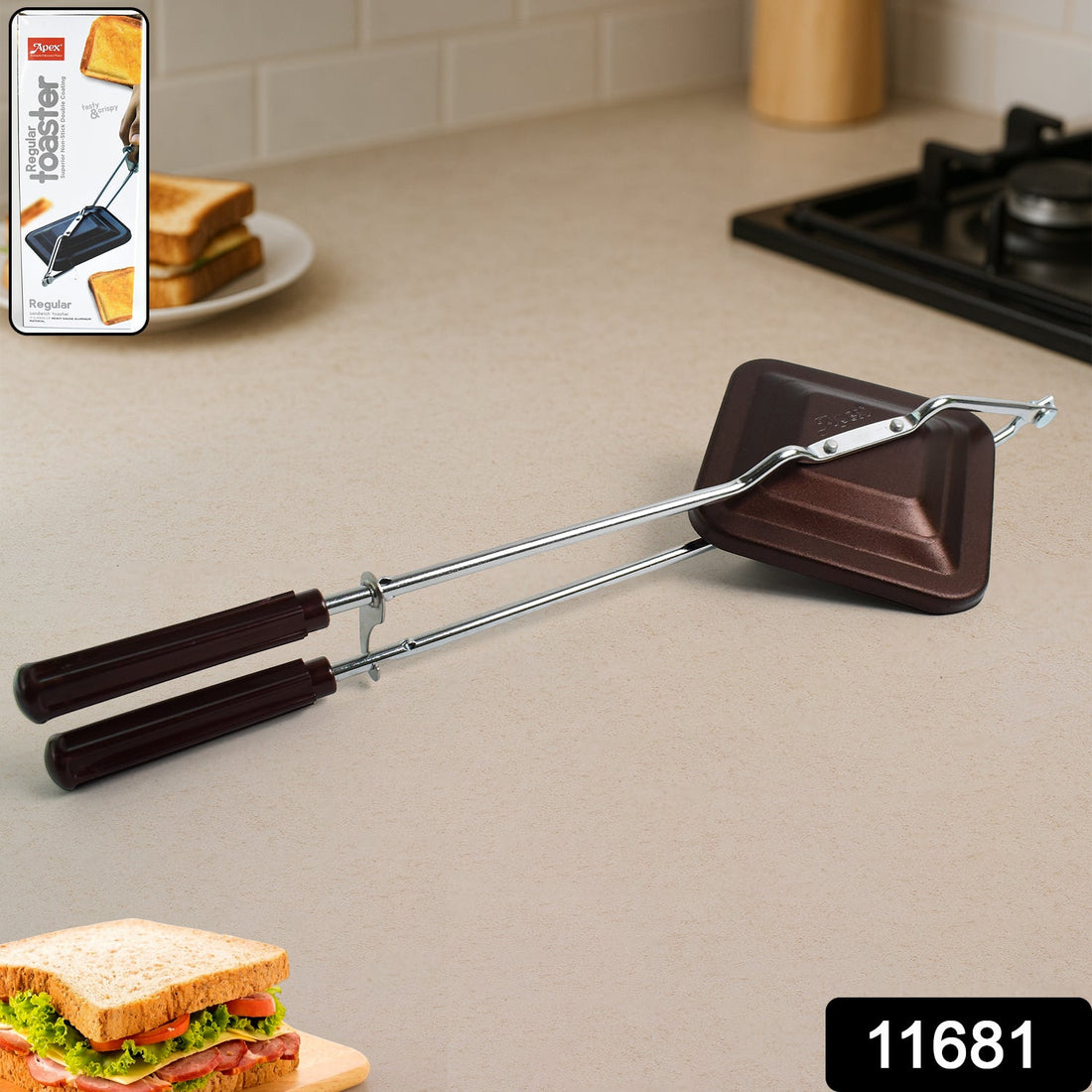 Apex Regular Non-Stick Flame-Based Sandwich Toaster
