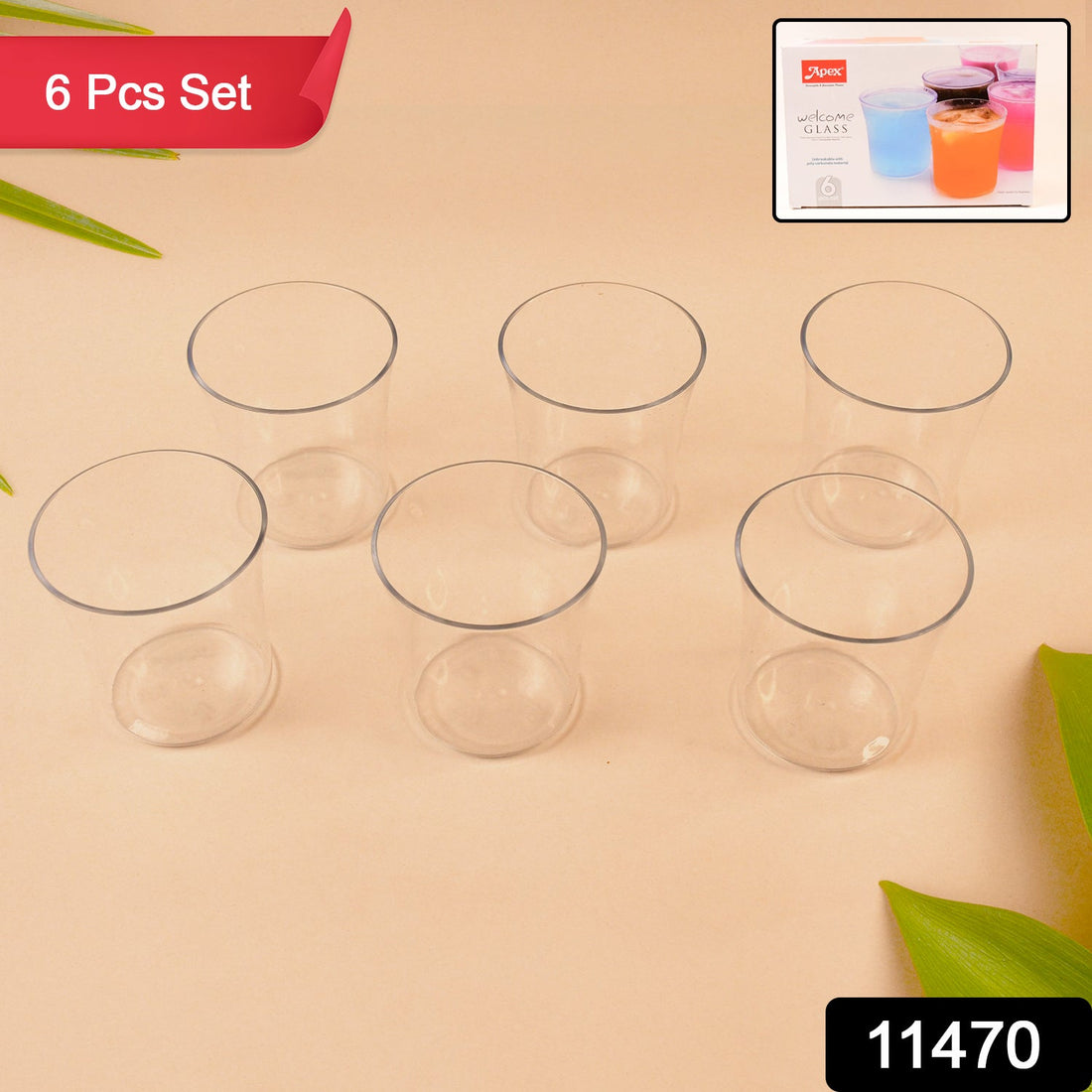 Apex Guest Ease Plastic Glasses