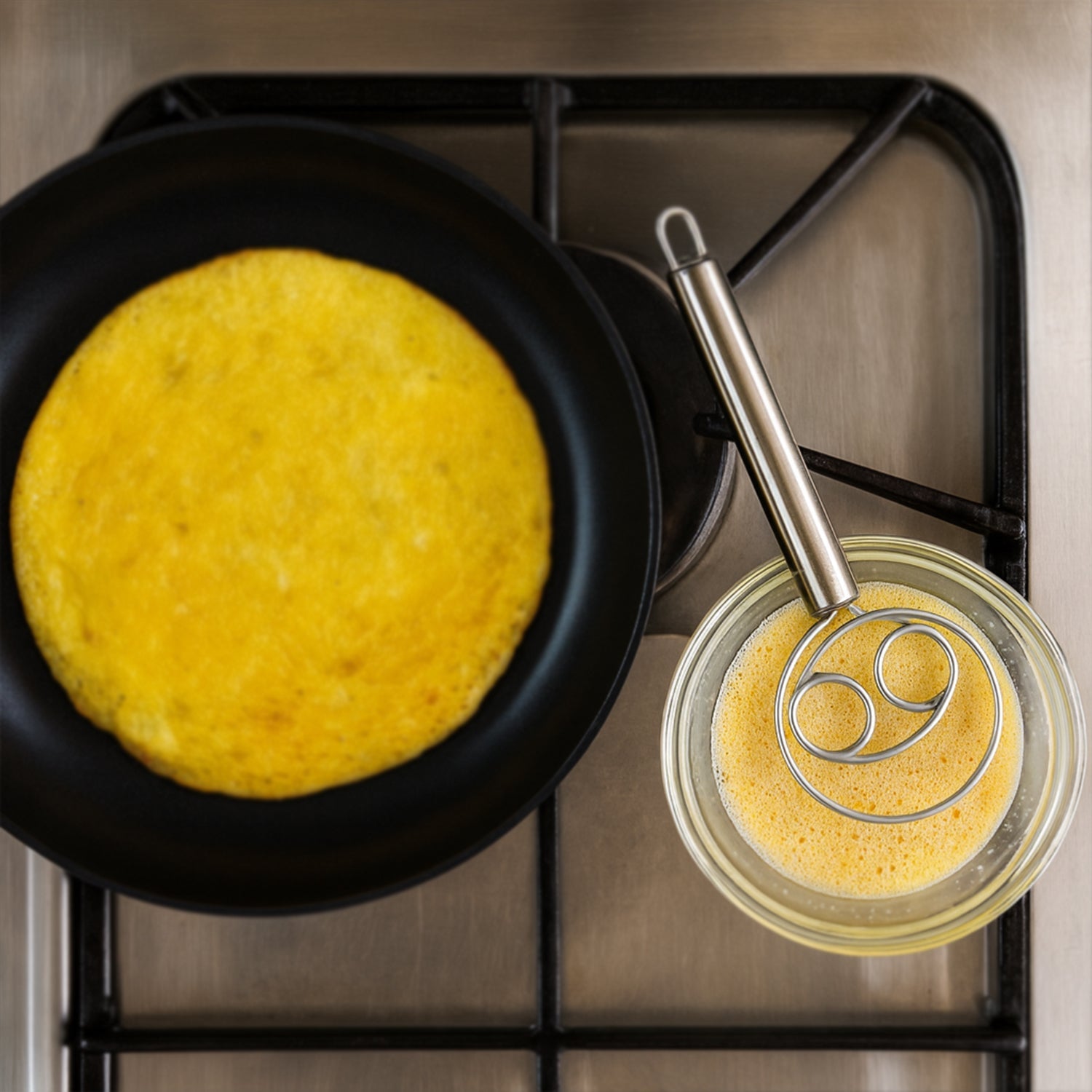 2-Piece Stainless Steel Spiral Hand Whisk - (2 Pc / Set)